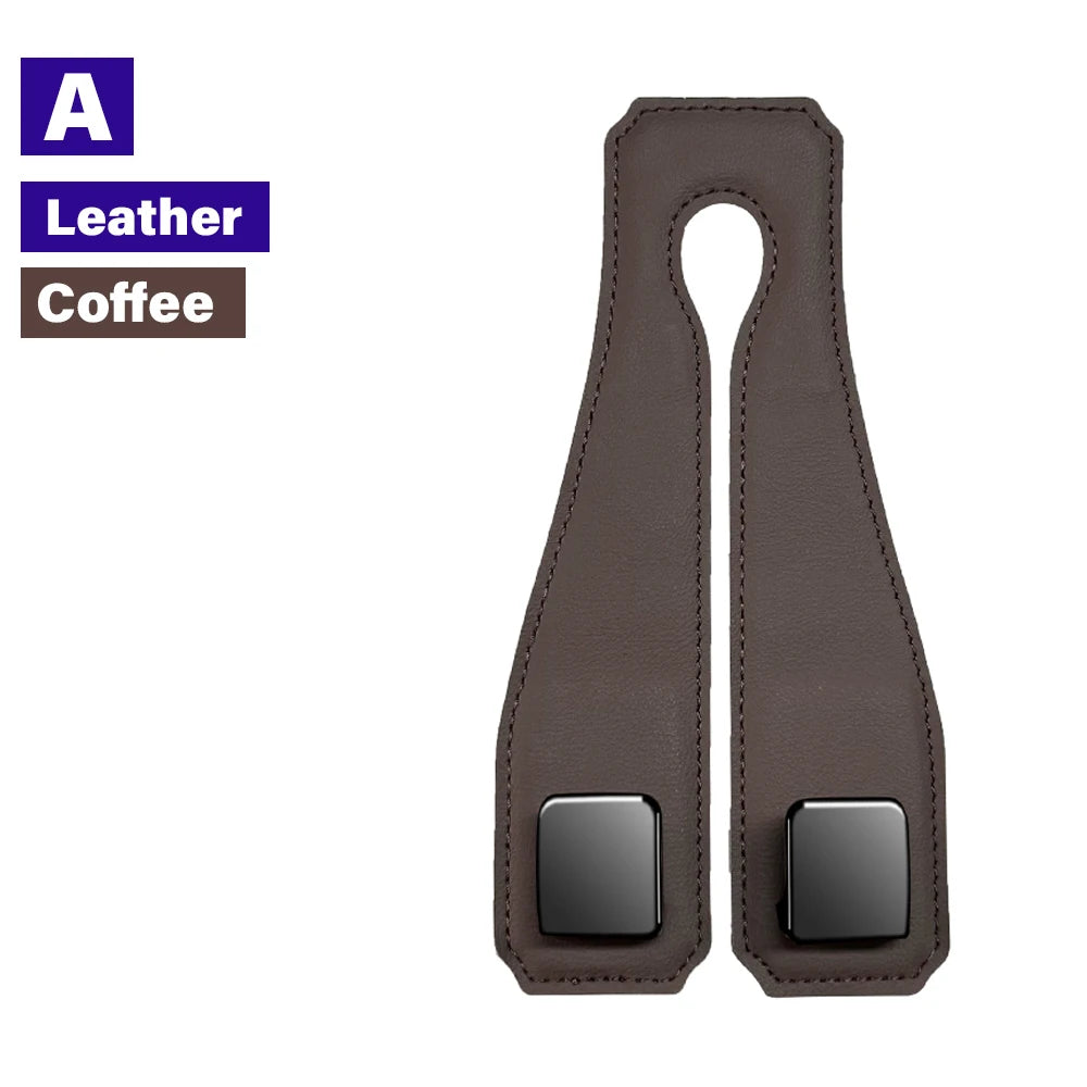 Universal Car Headrest Hook Premium Suede Rear Seat Hanging Dual Hook 20KG Large Load-Bearing Alloy Hook Hanger Tool Accessories