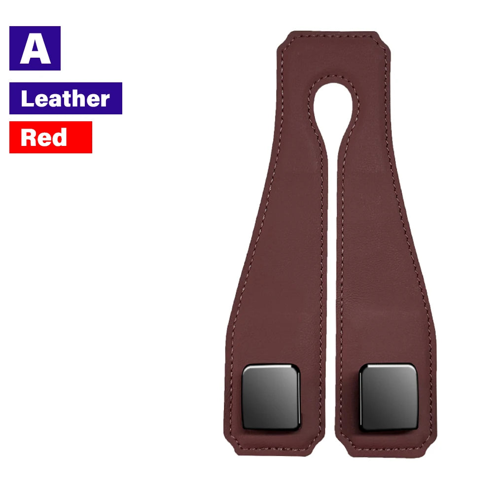Universal Car Headrest Hook Premium Suede Rear Seat Hanging Dual Hook 20KG Large Load-Bearing Alloy Hook Hanger Tool Accessories