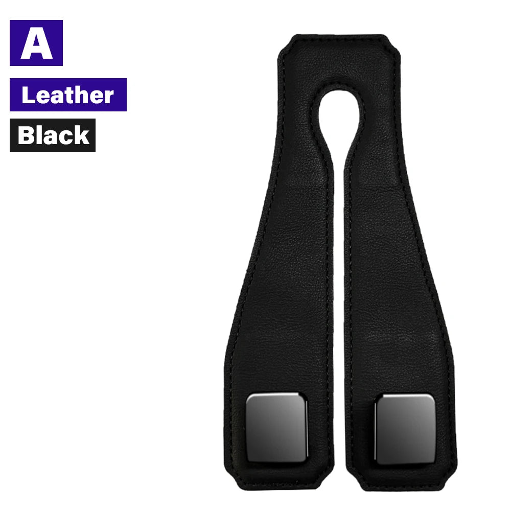 Universal Car Headrest Hook Premium Suede Rear Seat Hanging Dual Hook 20KG Large Load-Bearing Alloy Hook Hanger Tool Accessories