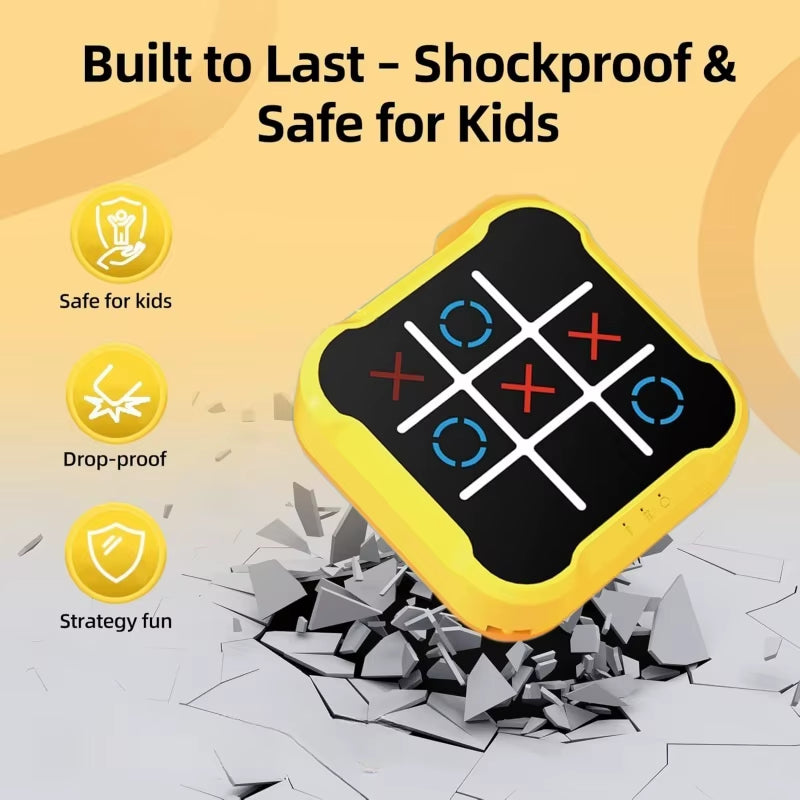 Portable Handheld Board Indoor Game Toy Classic Fingertip Toy Board Game Multifunctional Electronic Tic-Tac-Toe Board
