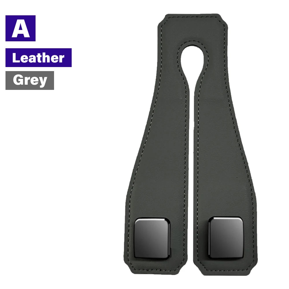 Universal Car Headrest Hook Premium Suede Rear Seat Hanging Dual Hook 20KG Large Load-Bearing Alloy Hook Hanger Tool Accessories