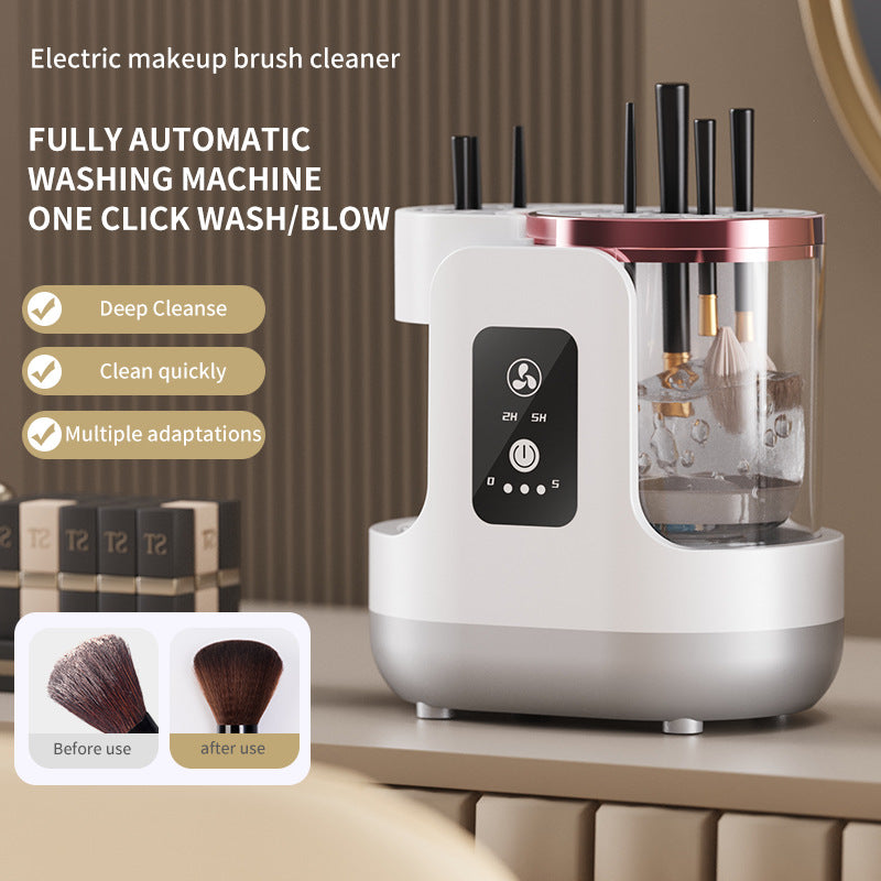 Cross-Border New Makeup Brush Cleaner, Electric Drying, All-In-One Washing Brush, Quick-Drying, Fully Automatic Cleaning Tool That Does Not Damage Hair