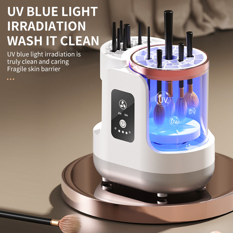 Cross-Border New Makeup Brush Cleaner, Electric Drying, All-In-One Washing Brush, Quick-Drying, Fully Automatic Cleaning Tool That Does Not Damage Hair
