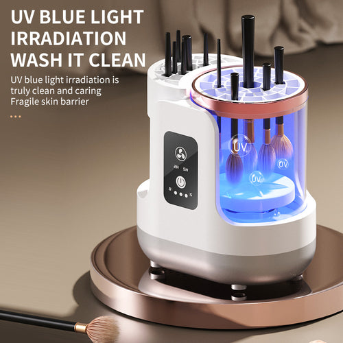 Cross-Border New Makeup Brush Cleaner, Electric Drying, All-In-One Washing Brush, Quick-Drying, Fully Automatic Cleaning Tool That Does Not Damage Hair