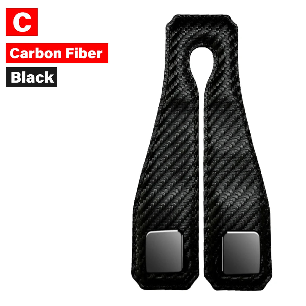 Universal Car Headrest Hook Premium Suede Rear Seat Hanging Dual Hook 20KG Large Load-Bearing Alloy Hook Hanger Tool Accessories